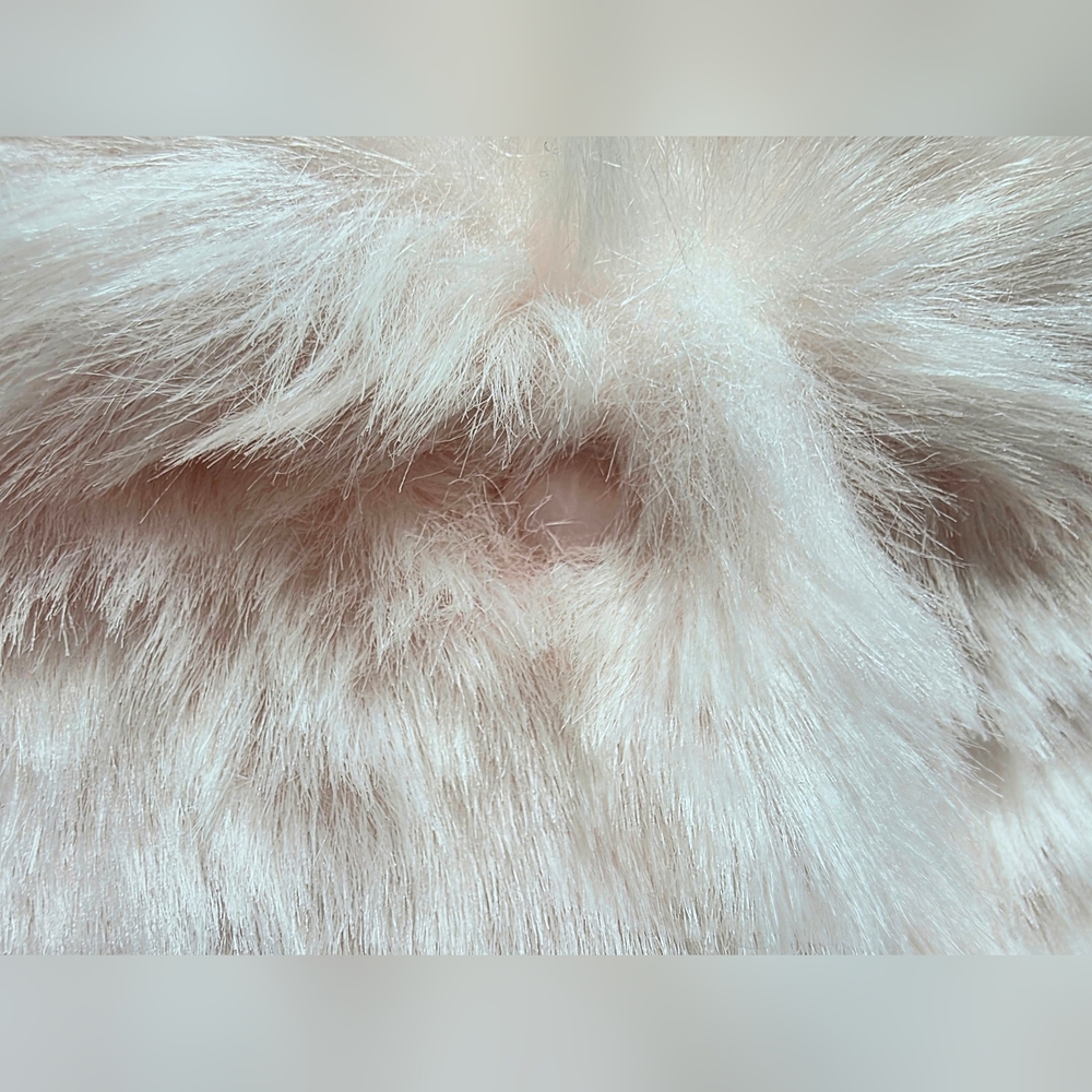 Janie & Jack "Blush Beauty" blush pink faux fur capelet - Picture 4 of 7